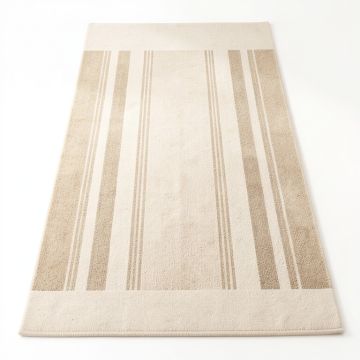 Heath Bend Rectangular Area Rug - Beige (synthetic illustration; no displayed measurements)