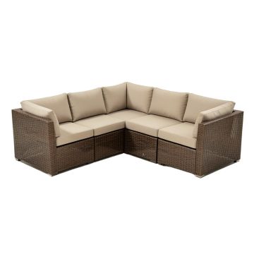Jarin 4 Piece Sectional Seating Group With Cushions