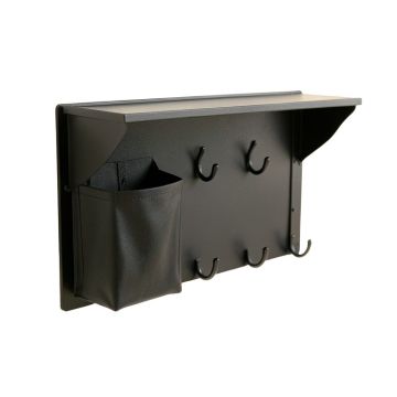 Olive Dell Wall-Mounted Entryway Organizer Shelf - Black