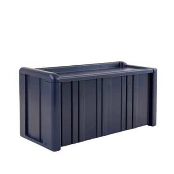 Field Crossing Narrow Outdoor Storage Bench - Navy