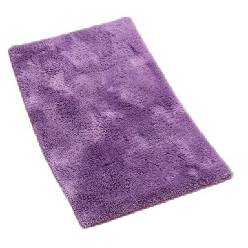 Sikorski Tufted Shag Silk Purple Area Rug