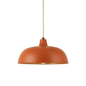 Harbor Crossing Pendant Light Suspended From One Plain Cable - Terracotta