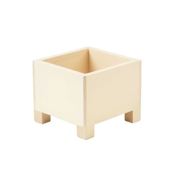 Cove Brook Empty Raised Planter - Cream