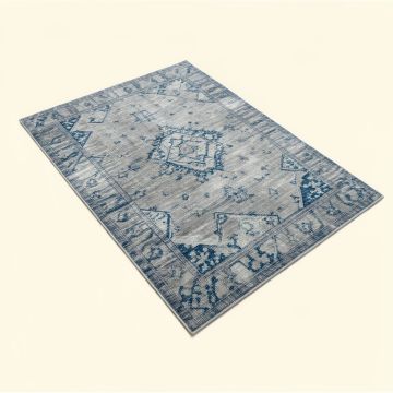 Melrose Geometric Gray/Blue Area Rug (synthetic illustration; no displayed measurements)