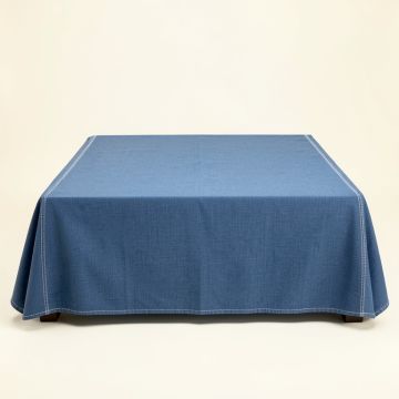 Meadow Canyon Flat Bed Sheet - Blue (synthetic illustration; no displayed measurements)