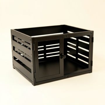 Field Brook Empty Furniture-Style Pet Crate - Black (synthetic illustration; no displayed measurements)