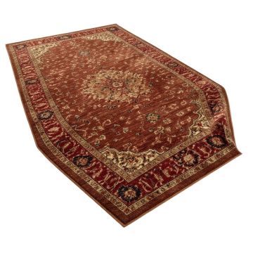 Power Loom Brown/Red Rug