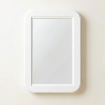 Linden Crest Framed Wall Mirror - White (synthetic illustration; no displayed measurements)