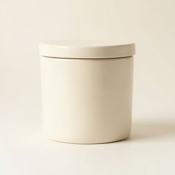Fern Bend Storage Canister With Lid - Ivory (synthetic illustration; no displayed measurements)