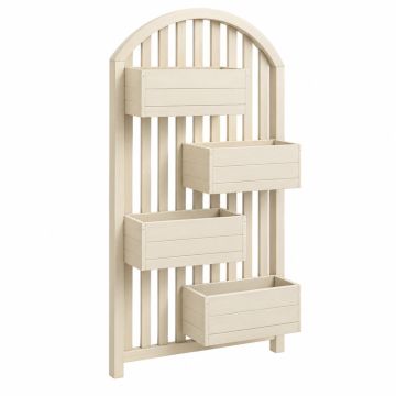 Ridge Arc Empty Vertical Garden Frame - Cream