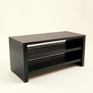 Field Arc Shoe Storage Bench (synthetic illustration; no displayed measurements)