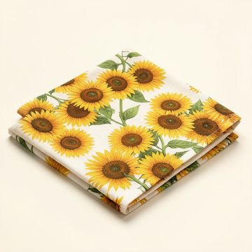 Asst Sunflowers Printed 2 Piece Dish Cloth Set (synthetic illustration; no displayed measurements)