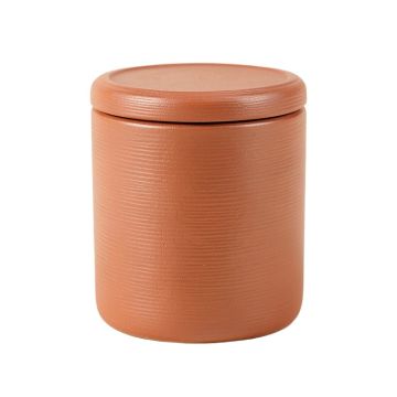 Meadow Brook Storage Canister With Lid - Terracotta