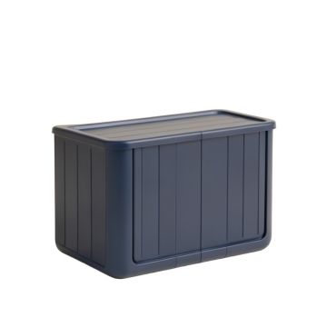 Laurel Crest Narrow Outdoor Storage Bench - Navy