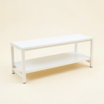 Ash Branch Narrow Outdoor Storage Bench - White (synthetic illustration; no displayed measurements)