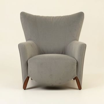 Corinne 25.6 '' Wide Polyester Wingback Chair (synthetic illustration; no displayed measurements)