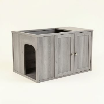Harbor Branch Empty Furniture-Style Litter Enclosure - Gray (synthetic illustration; no displayed measurements)