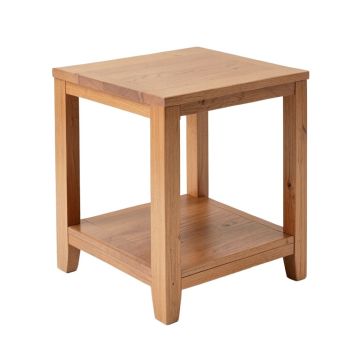 Oyama Solid Wood End Table With Storage