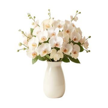 Dancing Lady Silk Orchids Floral Arrangement In Vase