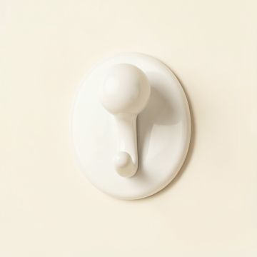 Meadow Bridge Wall-Mounted Robe Hook - White (synthetic illustration; no displayed measurements)