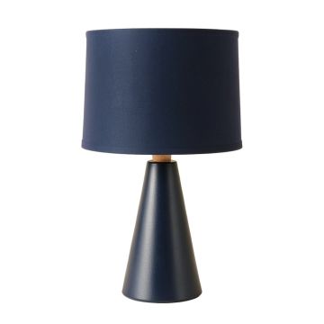 Shore Canyon Table Lamp With A Plain Fabric Shade - Navy