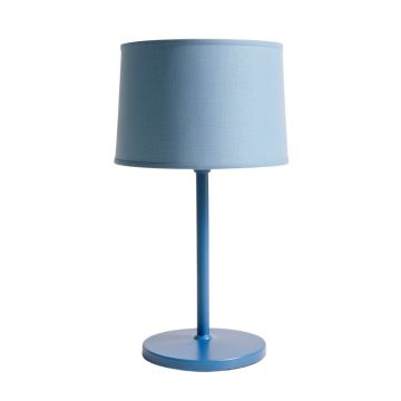 Lake Bend Table Lamp With A Plain Fabric Shade - Blue (synthetic illustration; no displayed measurements)