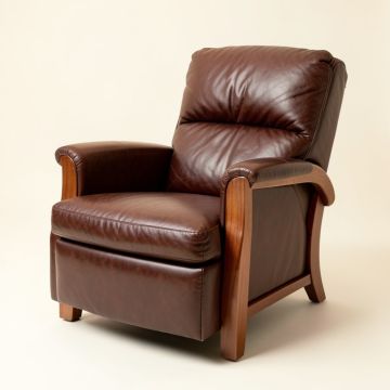 Keleigh 34.5 '' Wide Genuine Leather Manual Wing Chair Recliner (synthetic illustration; no displayed measurements)