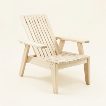 Reed Bridge Outdoor Lounge Chair - Ivory (synthetic illustration; no displayed measurements)