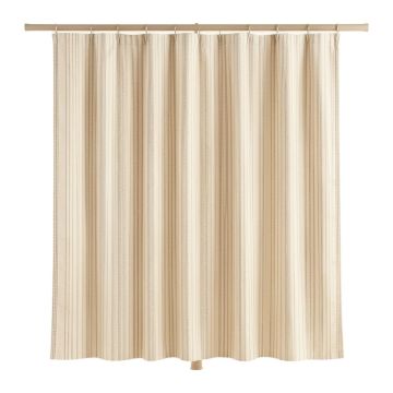 Rowan Canyon Shower Curtain Hanging Flat From A Plain Rod - Ivory