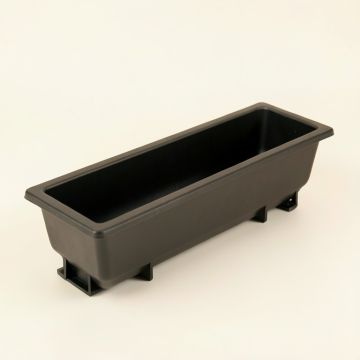 Elm Canyon Empty Railing Planter With Integral Brackets - Black (synthetic illustration; no displayed measurements)