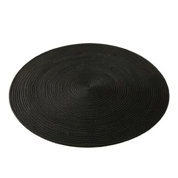 Elm Bend Round Area Rug - Black