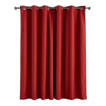 Learning Linens Red Curtain Panel 50X84