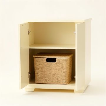 Slate Dale Freestanding Pull-Out Hamper Cabinet - Cream (synthetic illustration; no displayed measurements)