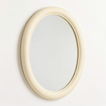 Linden Brook Framed Wall Mirror - Cream (synthetic illustration; no displayed measurements)