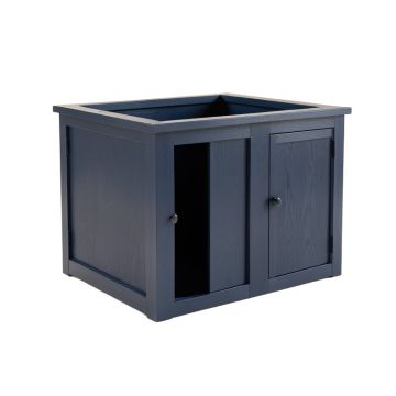 Slate Crest Empty Furniture-Style Litter Enclosure - Navy