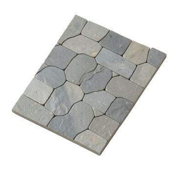 Harlow Glass/Natural Stone Mosaic Tile In Gray