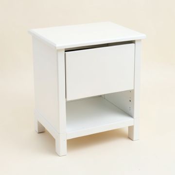 Etahsaam 1 - Drawer Nightstand In White (synthetic illustration; no displayed measurements)