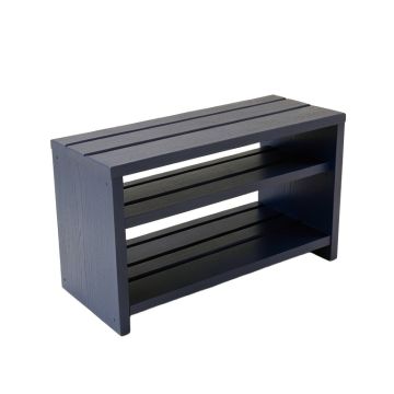 Hazel Crossing Shoe Storage Bench - Navy