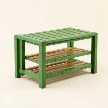 Juniper Branch Shoe Storage Bench - Green (synthetic illustration; no displayed measurements)