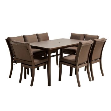 Casita 5 Pc Set With Cushion Dining Set , Brown