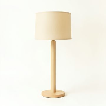 River Brook Floor Lamp With A Plain Fabric Shade - Beige (synthetic illustration; no displayed measurements)