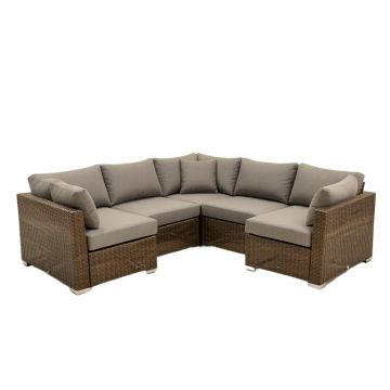 Obannon 4 Piece Patio Sectional Seating Group With Cushions
