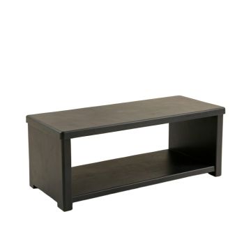 Shore Branch Narrow Outdoor Storage Bench - Black