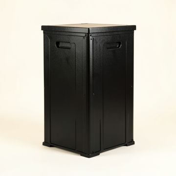 Reed Crossing Closed Outdoor Storage Box - Black (synthetic illustration; no displayed measurements)