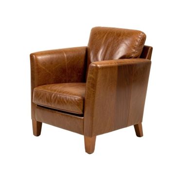 Halli 25.2 '' Wide Top Grain Leather Side Chair