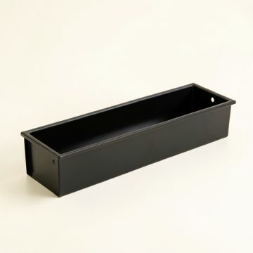 Spruce Crossing Empty Railing Planter With Integral Brackets - Black (synthetic illustration; no displayed measurements)