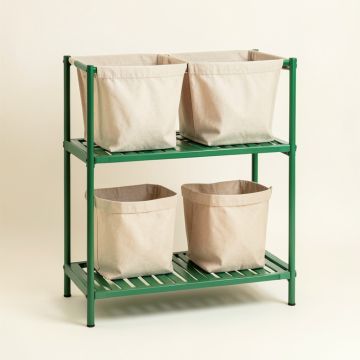 Dune Dale Laundry Sorting Station With Plain Removable Bags - Green (synthetic illustration; no displayed measurements)