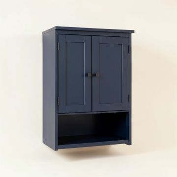 Heath Crest Wall-Mounted Laundry Cabinet - Navy (synthetic illustration; no displayed measurements)