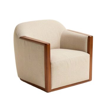 Bonifant 32 '' Wide Linen Balloon Chair