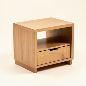 Longe Solid Wood End Table With Storage (synthetic illustration; no displayed measurements)